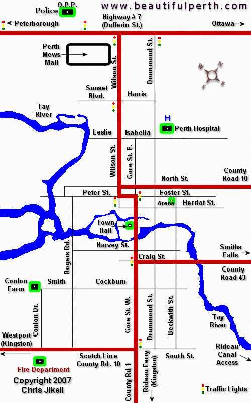 Perth Town Map.